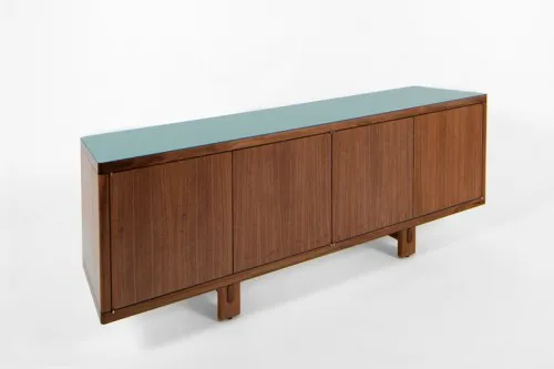 Jenson Walnut Credenza Angle 1