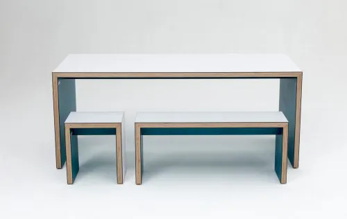 Waldo 45 white with bench stool James Burleigh 8