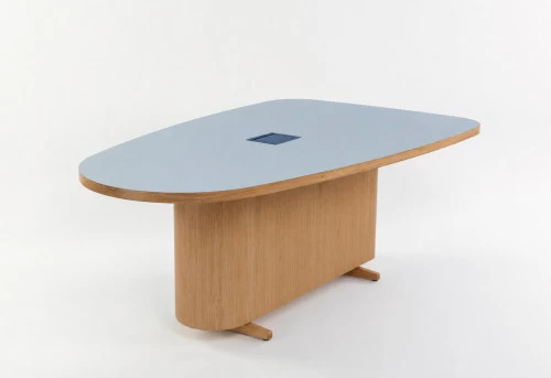 Joli video Conferencing Table Blu Spazio Angle Elegant Oak Base 1